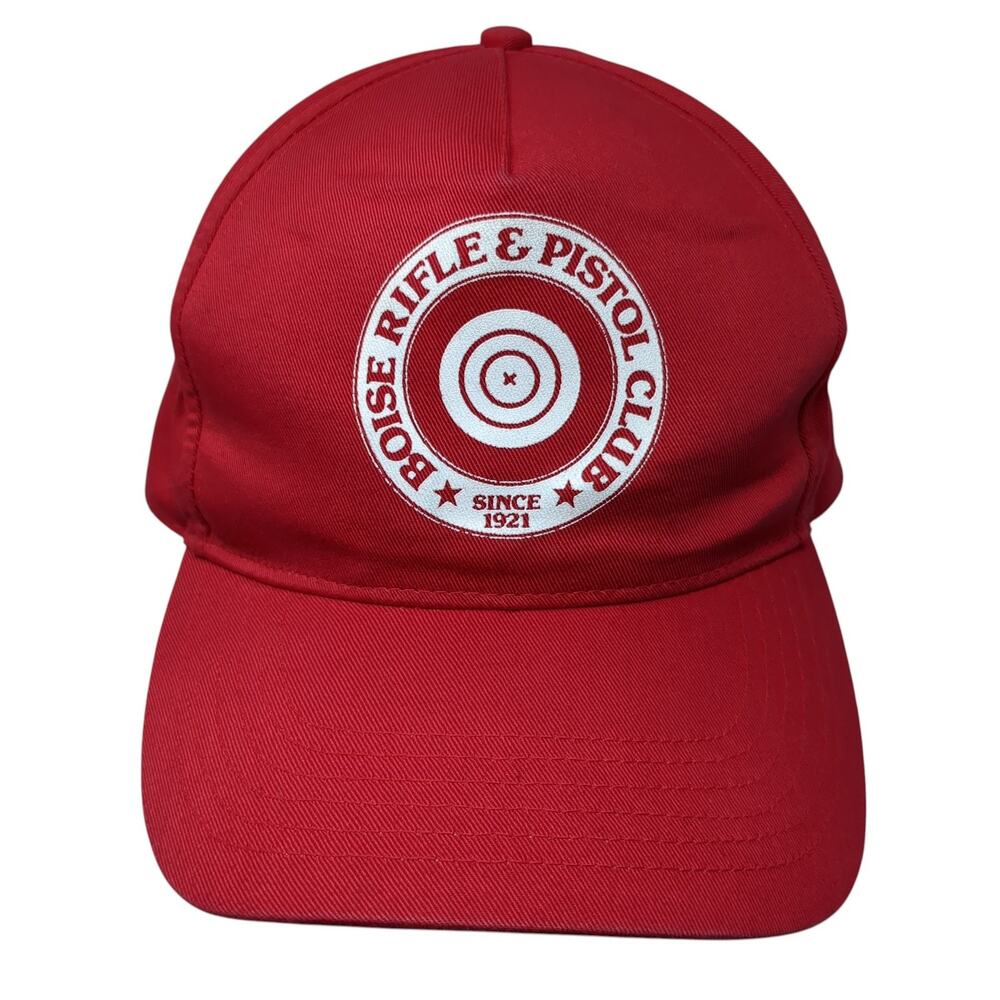 Rifle & Pistol Snapback 5 Panel Cap Red One Size Adjustable Luna Basics